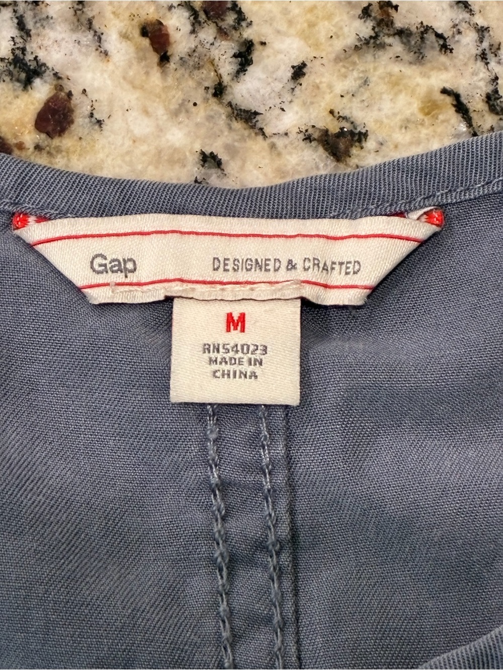 GAP Slate Blue Button-Front Tunic Dress 0012 - Picture 6 of 9